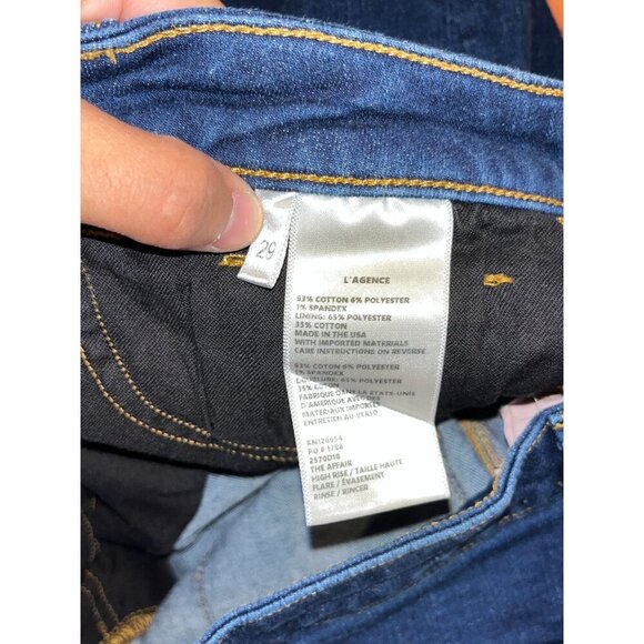 L'Agence The Affair High-rise Flared Jeans In Rinse Women's Size 29 - Picture 10 of 11